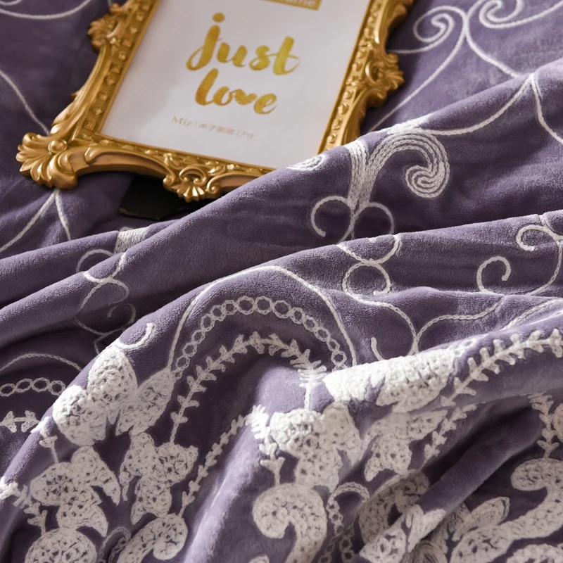 Роскошный зимний толстый бархатный фланелевый Комплект постельного белья с