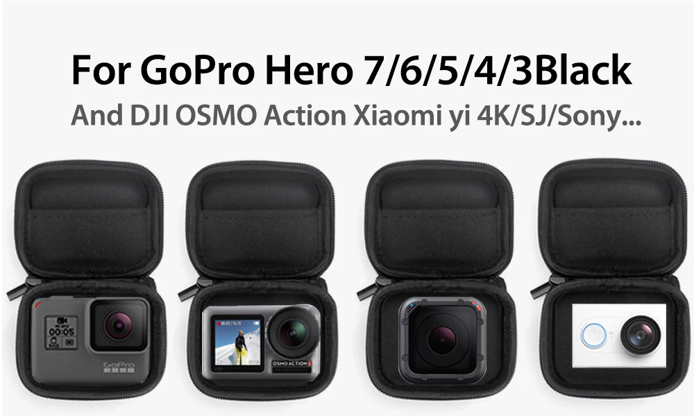 Vamson мини EVA коробка для хранения чехол Защитная сумка для Go Pro Hero 7 6 5 черный серебряный белый аксессуары для DJI OSMO Action VP810