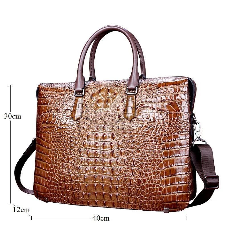 

new luxury 2019 Quality Real 100% Crocodile Leather Men Handbags Fashion Tote Classic designer Business men's Fashion handbags