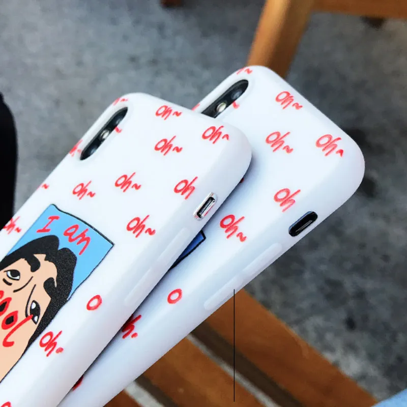 Мультфильм модные милые телефонные чехлы для IPhone X 6 6s 7 8 XR XS Max мягкие ТПУ задняя