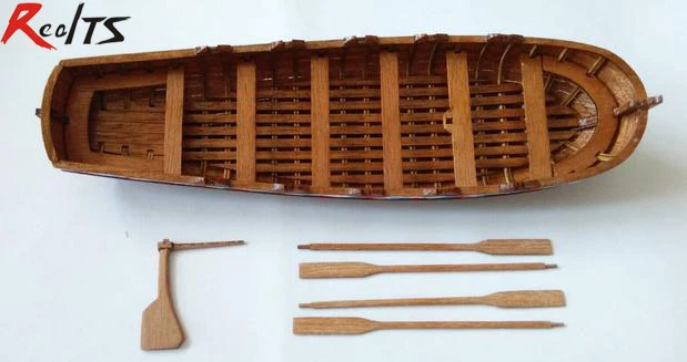 RealTS 1/50 Laser-cut wooden sail boat model Russian lifeboat Precise assembly Wooden kit | Игрушки и хобби