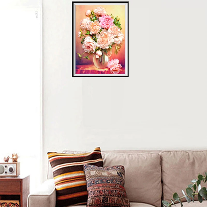 Новое поступление Алмазная мозаика вышивка пион 5D DIY картина цветы украшение на