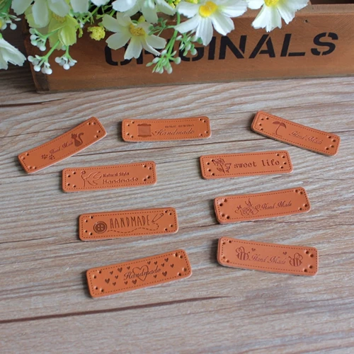 Этикетки ручной работы из искусственной кожи этикетки на одежду для джинсов