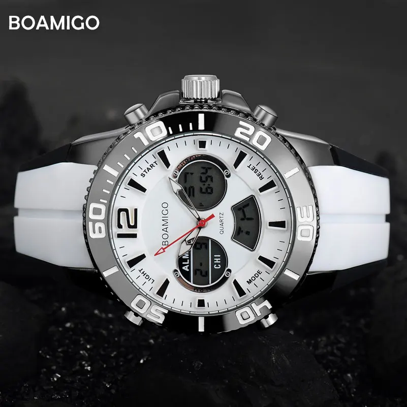 Мужские спортивные часы марки BOAMIGO мужские кварцевые аналоговые цифровые