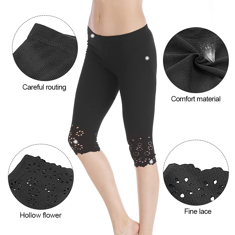 Летние женские лосины обтягивающие штаны короткие леггинсы вязаные Jegging