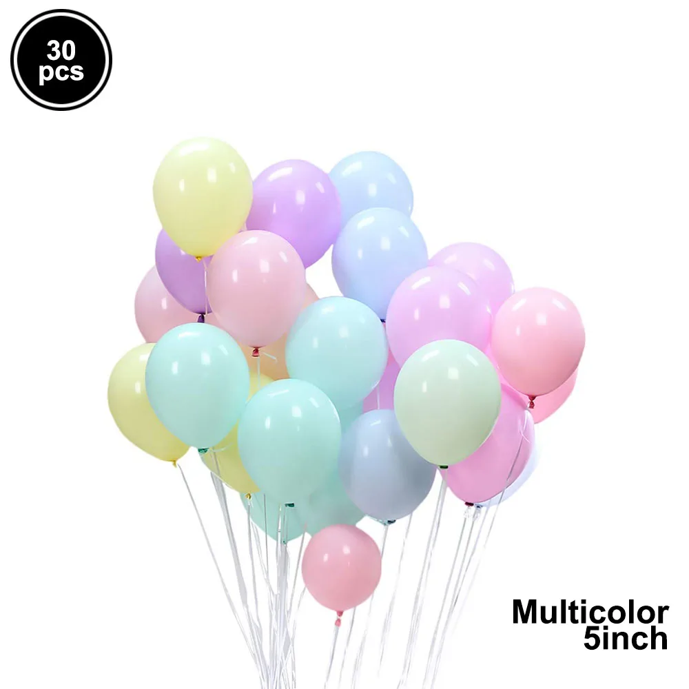 30pc Macaron 5inch 1m Balloon Sticks Holders Balloons Accessories Balloon Arch Chain Ballons Stand Kit Ring Clips Birthday Party Wedding Decors - Цвет: 30pc Macaron 5inch