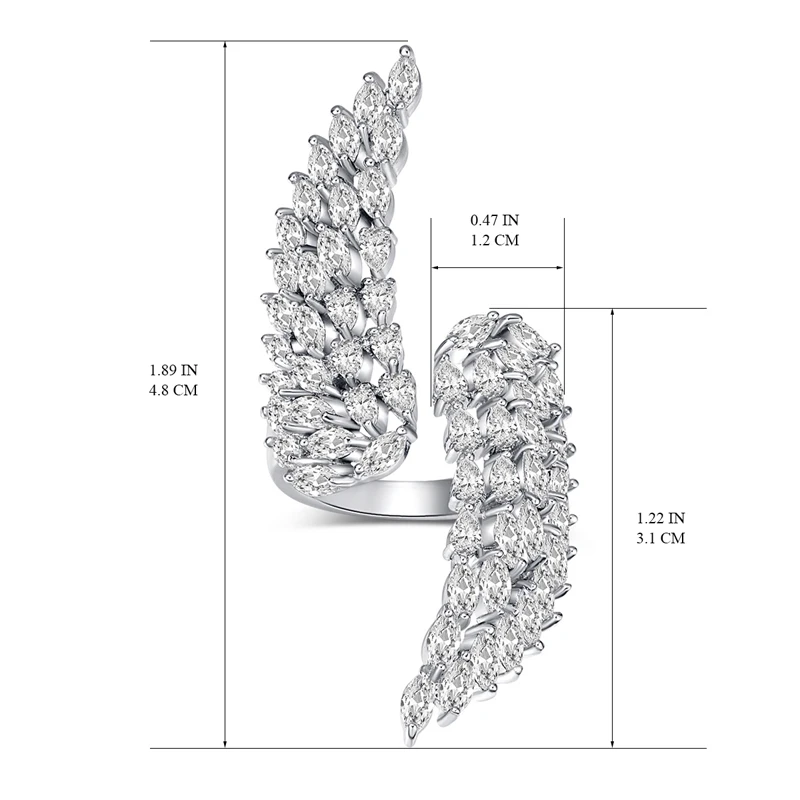 Модное обручальное кольцо KAYMEN с медной инкрустацией из циркона ААА в форме