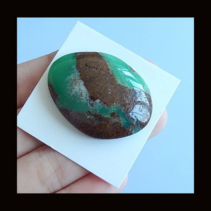 

Wholesale gemstone,Semiprecious stone jewelry.Natural Chrysoprase fashion pendant Jewelry Cabochon,35X26X8mm,10.52g