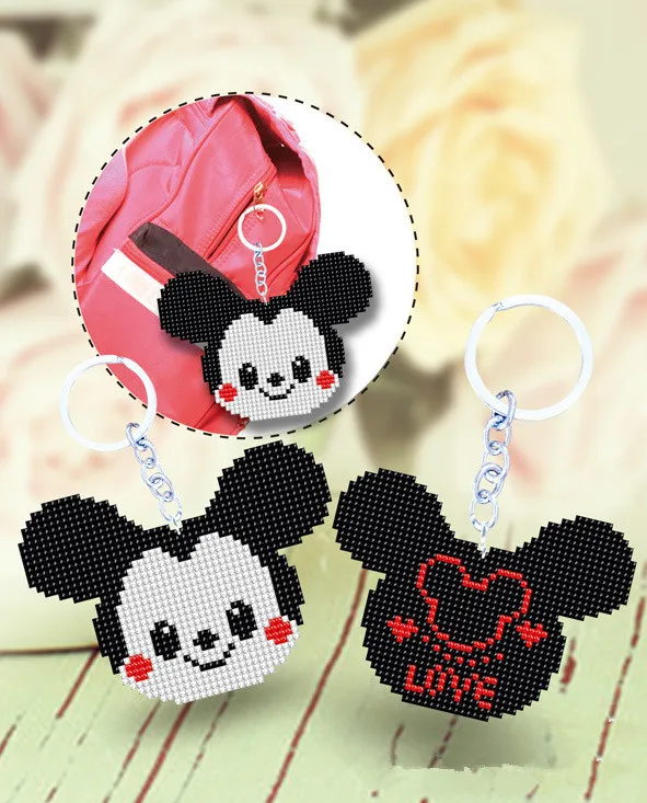 SMX-049 BC01 DIY Craft Stich Bead Cross Stitch Key Chain Accessories Stamped Needlework Embroidery Crafts Printed Cross-Stitching Kit - Цвет: SMX-049