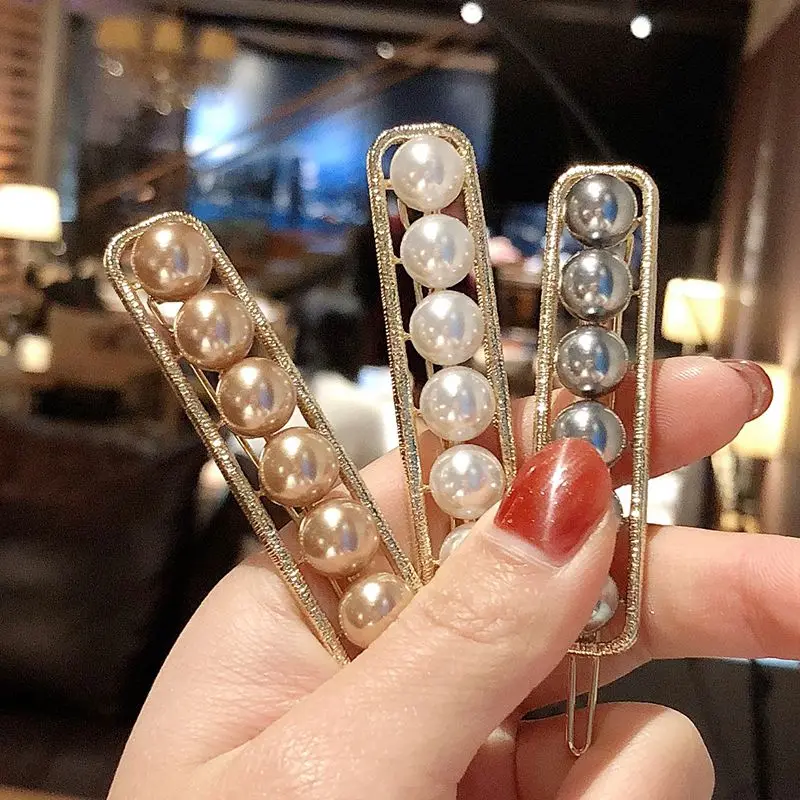 

Retro Vintage Crystal Pearl Elegant Women Barrettes Hair Clip Hair Accessories For Women Girls Hair Pins