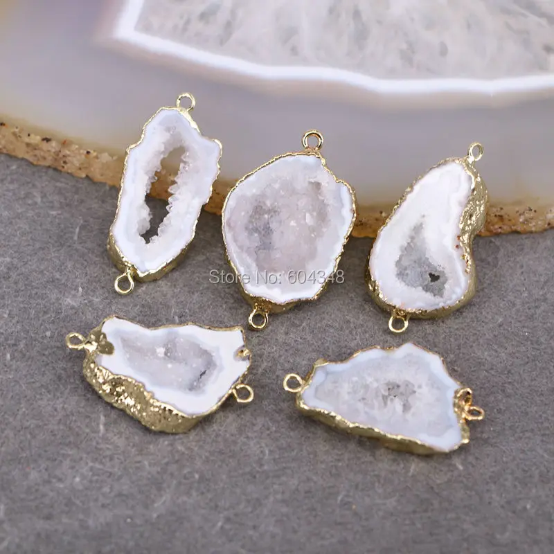 Фото 5 шт. бусины коннекторы для ювелирных изделий|quartz connector|beads colorfulbeads beads |(China)