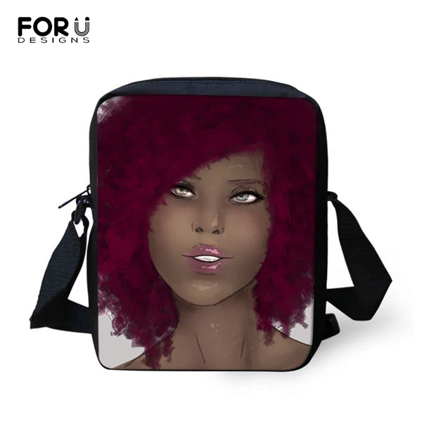 FORUDESIGNS/черные сумки-мессенджеры для девочек с рисунком, модные женские сумки через плечо, мини-закрылки на молнии - Цвет: CDWX934E