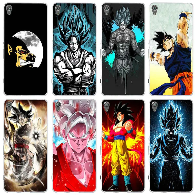 Черный Goku Dragon Ball Мягкий ТПУ чехол для мобильного телефона силиконовый Sony Xperia XA XZ Z