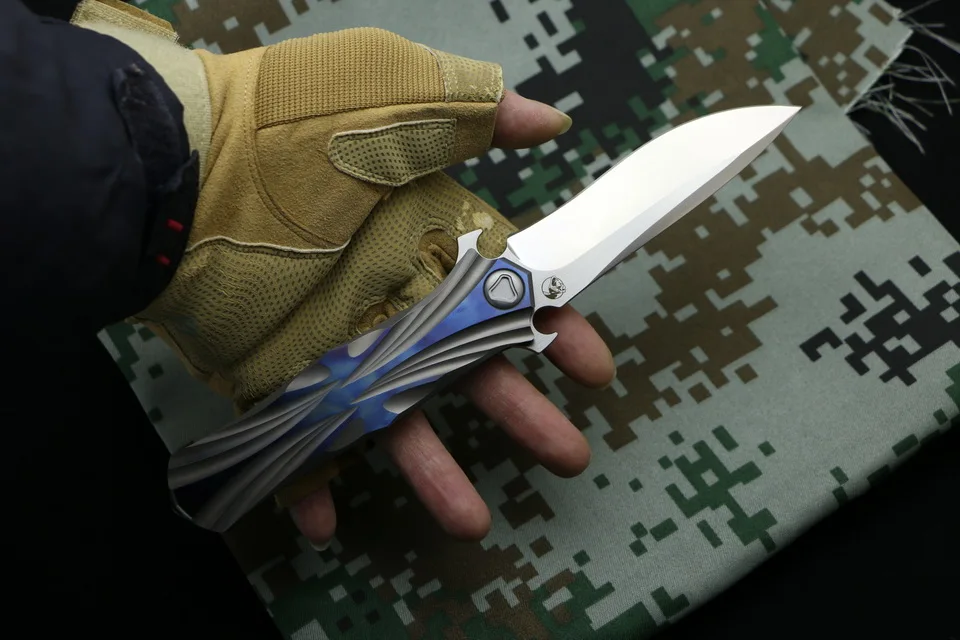 Кевин Джон Веном T серия M390 титановый плавник складной нож керамический подшипник Кемпинг Охота выживания Карманные Ножи EDC инструменты