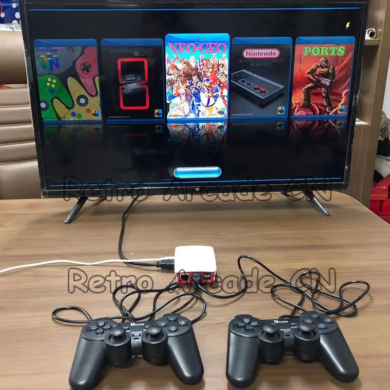 Аркадная игра/Марио/Game Boy/MSX/NEO GEO/ТВ игровая приставка 16000 в 1 с двумя USB джойстиками HDMI выход на ТВ