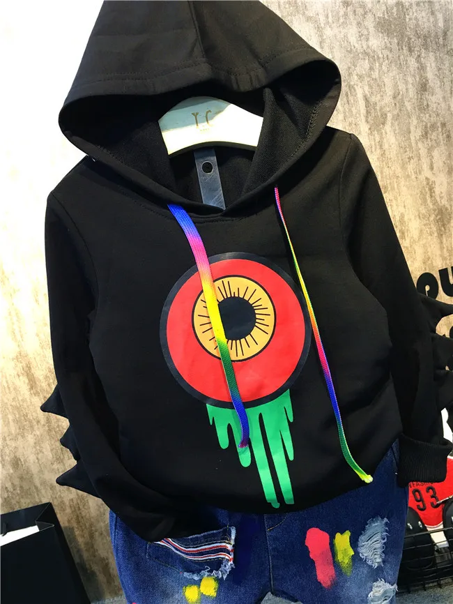 Fashion Autumn Baby Boys Hip-hop Dance Clothing Hoodies Printed T Shirt+Paint Point Graffiti Jeans Suits Toddlers Sport | Детская одежда