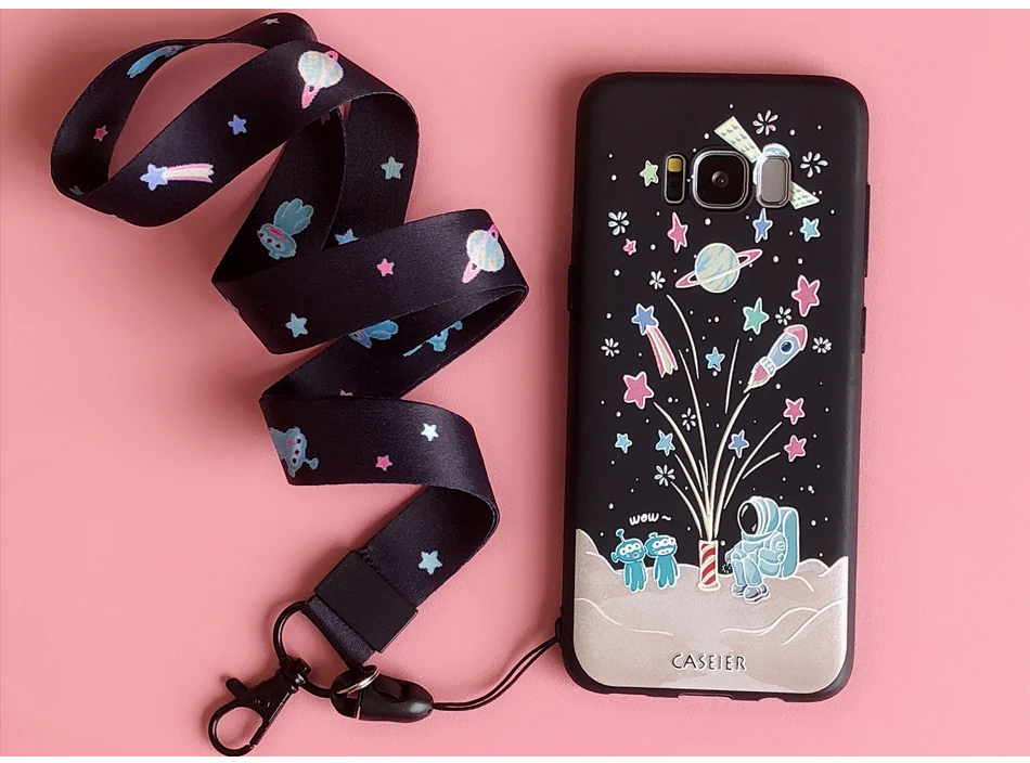 Caseier модный телефон ремешки для iPhone samsung Galaxy нейлон симпатичный телефон ремешок для Xiaomi huawei шнурок для ключей