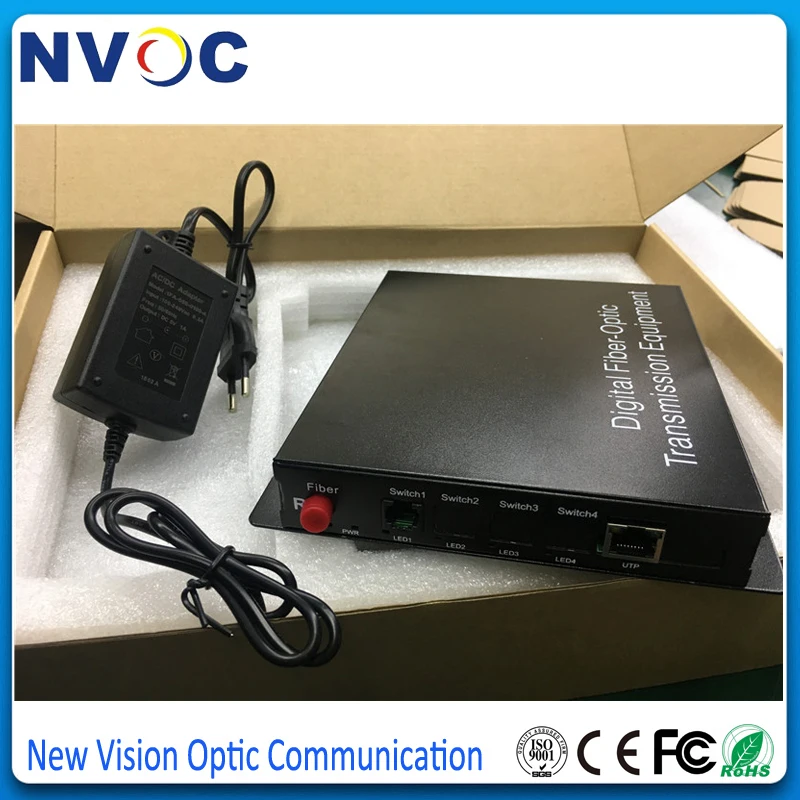 4CH Telephone(RJ11)+ 1Ch 10/100M Fast Ethernet волоконный преобразователь Simplex 1310/1550 FC SM 20KM евро