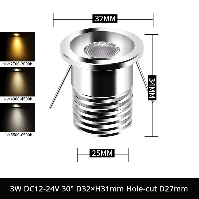 12 шт. Светодиодный точечный светильник для ванной комнаты IP65|Светодиодные