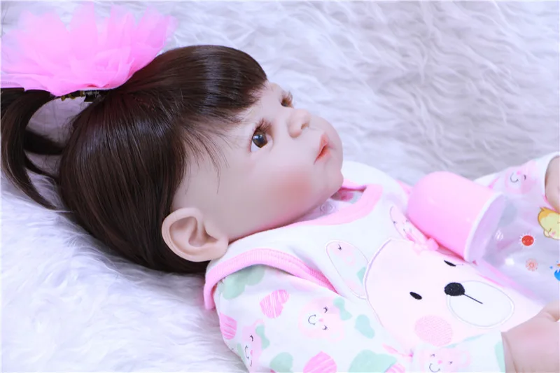 NPK reborn babies doll toy 22&quot full silicone girl baby for child gift real new born bebe-reborn menina bonecas | Игрушки и хобби