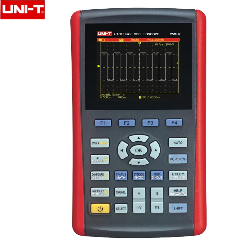 Портативный UNI-T 1CH 3," lcd UTD1025CL/25 МГц UTD1050CL/50 МГц 200 мс/с цифровой Ручной осциллограф и хост Гарантия 2 года