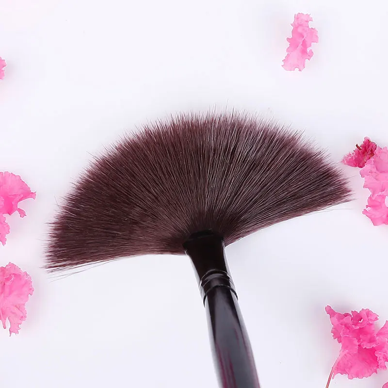 MECOLOR 20 шт./лот Кисть для макияжа в форме веера лица синтетические волосы