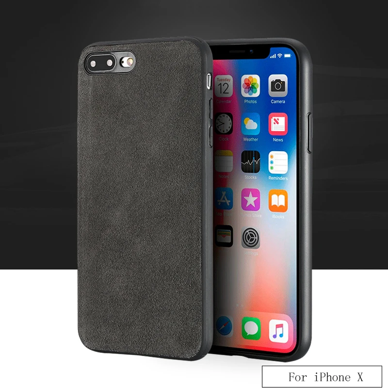 Чехол для iPhone X замшевая кожа все включено ультра тонкая ударопрочная задняя
