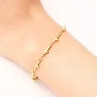 Мужские и женские браслеты-цепи CACANA, из нержавеющей стали золотого и серебряного цвета, с подвеской и крестом, не выцветают, A1213