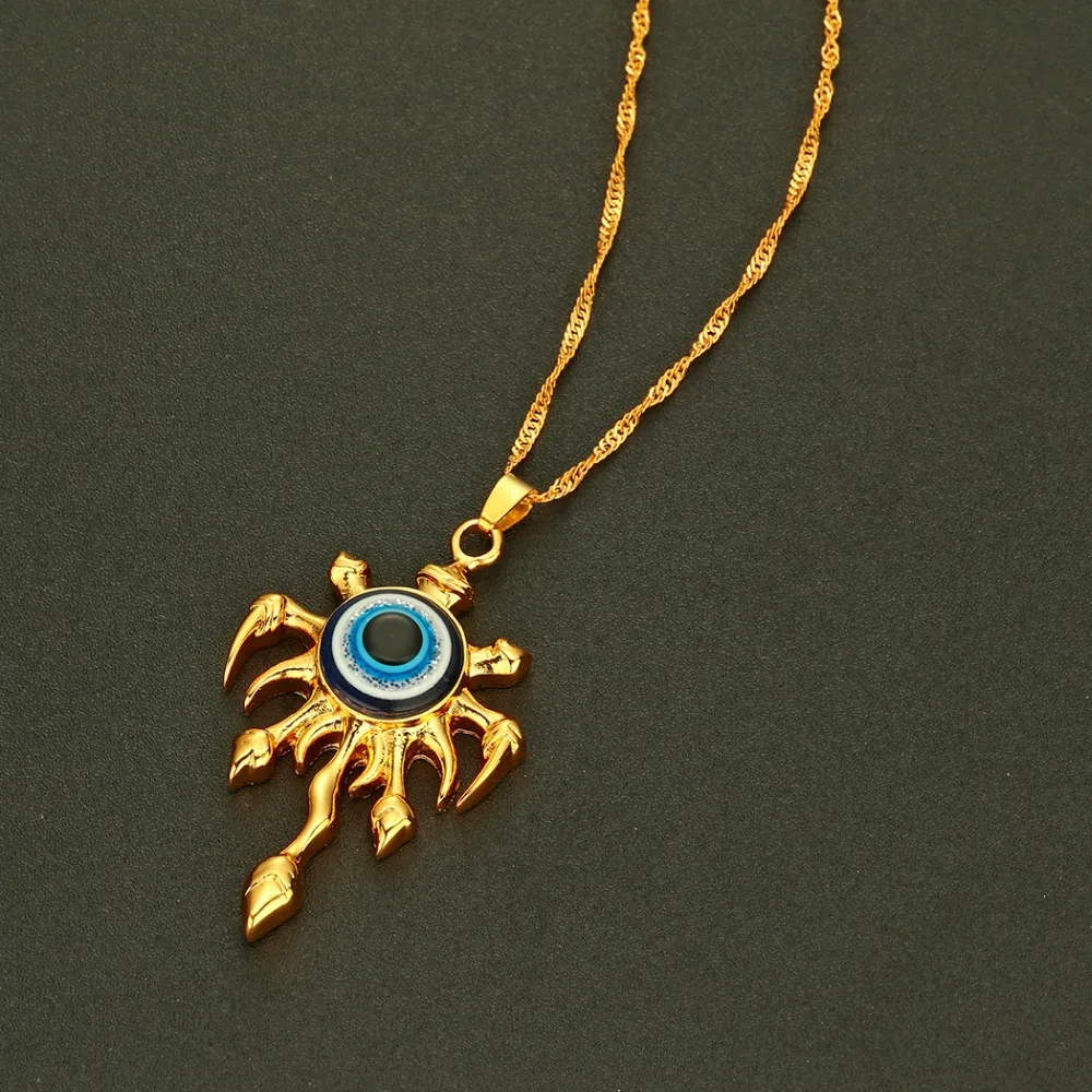 CHENGXUN ожерелье с кулоном в виде сглаза золотого цвета длинная цепочка ожерелья