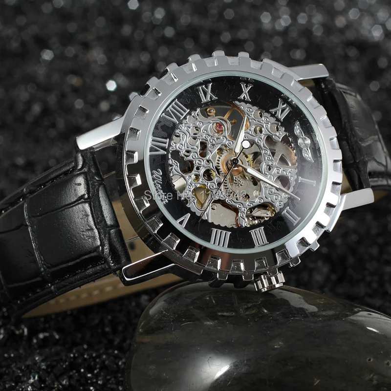 Часы Winner модные мужские часы высшего качества Заводской магазин Бесплатная