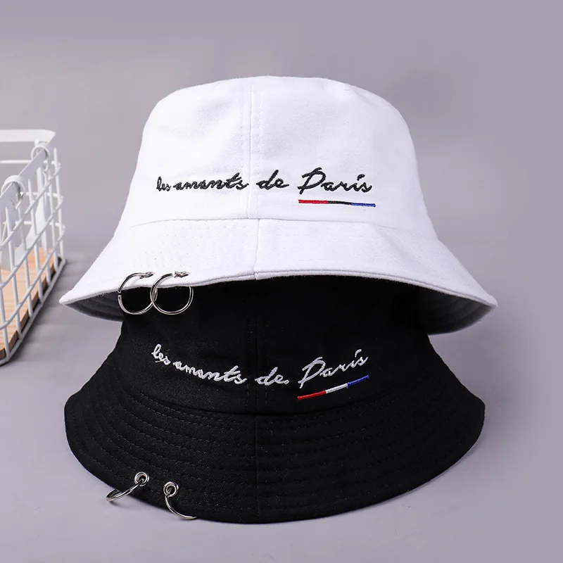 2019 new basin hat wild hoop Harajuku foldable casual fashion two ring fisherman | Аксессуары для одежды