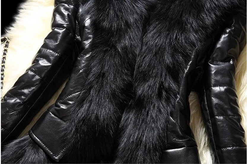 Женская куртка из искусственной кожи с воротником кожи|pu leather jacket|brand jacketleather jacket |