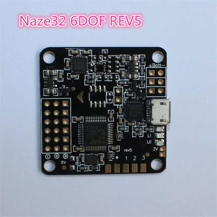 Контроллер полета NAZE32 REV6 MPU6050 32 битный 6 DOF для мультикоптера радиоуправляемой