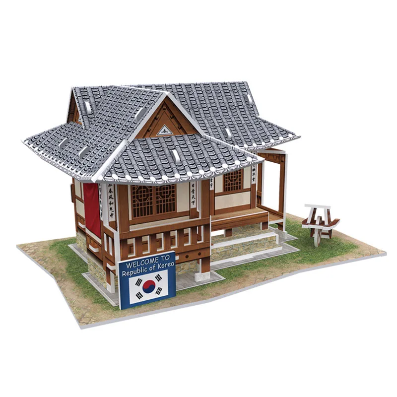 Consruction Model 3d Puzzle Korea Flavor Set Four Scene for Kids Educational Toys Gift | Игрушки и хобби