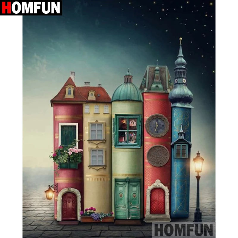 HOMFUN полный квадратный/круглый дрель алмазная живопись 5D сделай сам &quotдерево