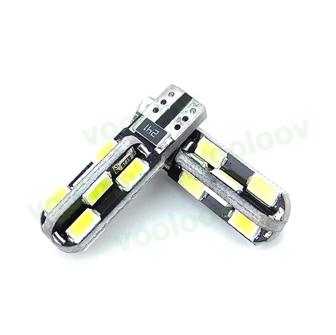Автомобильная светодиодная лампа T10 5630 12 SMD холодный белый/Кристальный
