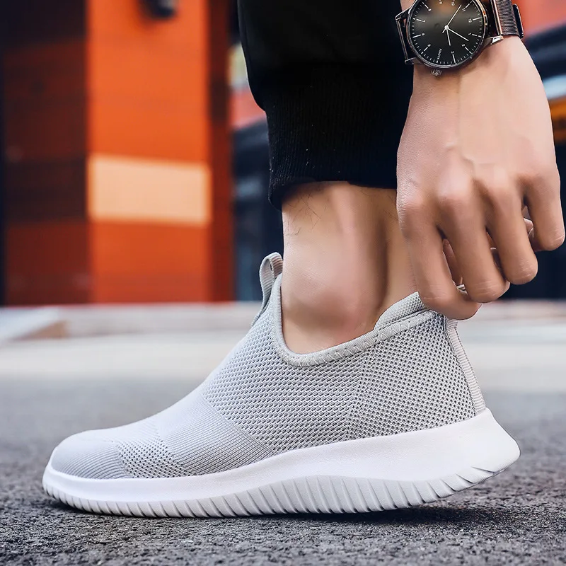 Мужская повседневная обувь унисекс легкие дышащие сетчатые кроссовки большие