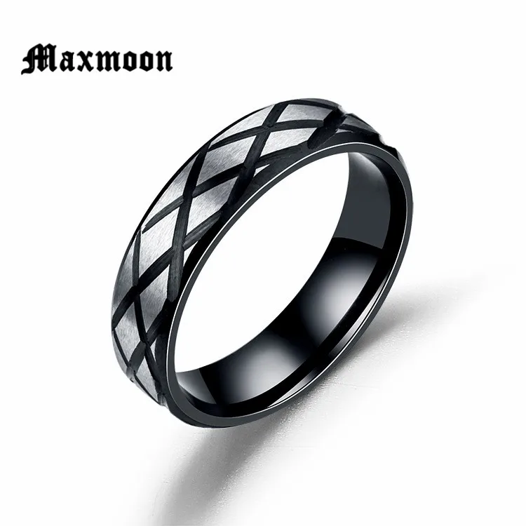 Женское Обручальное Кольцо Maxmoon черное кольцо из нержавеющей стали 316|Кольца| |
