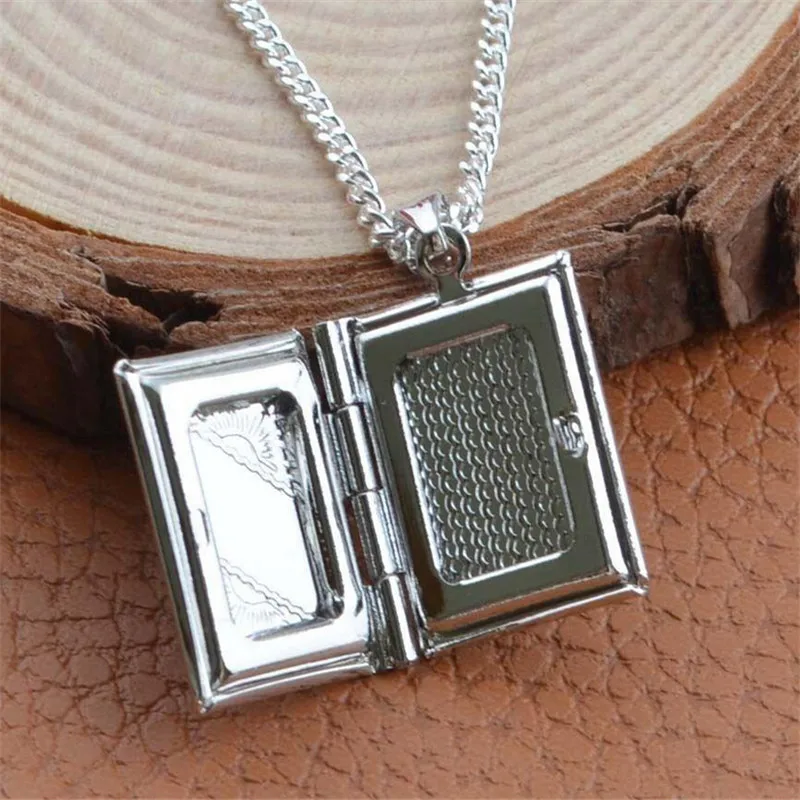 1 Pc Photo Locket Silver Box Necklace Chain Pendant for Women | Украшения и аксессуары
