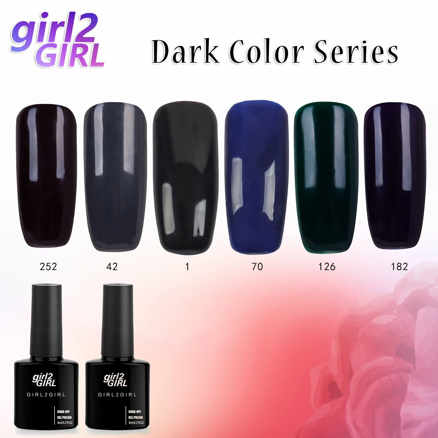 Гель-лак для ногтей girl2GIRL, 8 мл, замачиваемый УФ-гель для ногтей, косметика для дизайна ногтей, маникюрный Гель-лак для ногтей, синий набор