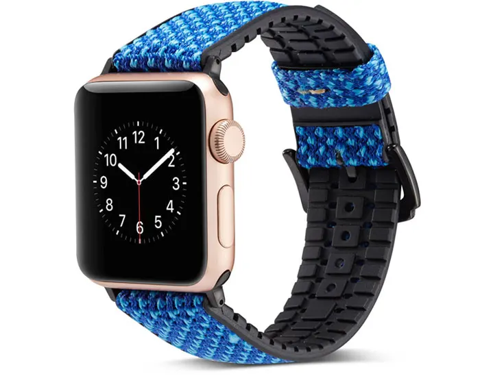 Силиконовый и кожаный ремешок для apple watch ремешок 44 мм 42 мм 38 мм 40 мм pulseira водонепроницаемый и устойчивый к поту ремешок для iwatch 5/4/3/2/1