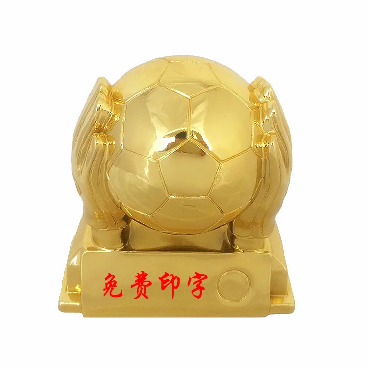 

Resin gold-plated football cup top scorer award The goalkeeper gold glove award trophies MEDALS goalkeeper trophy