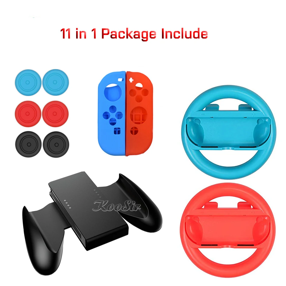Nintendo s Switch JoyCon ручки подставка держатель для гоночного колеса кронштейн +