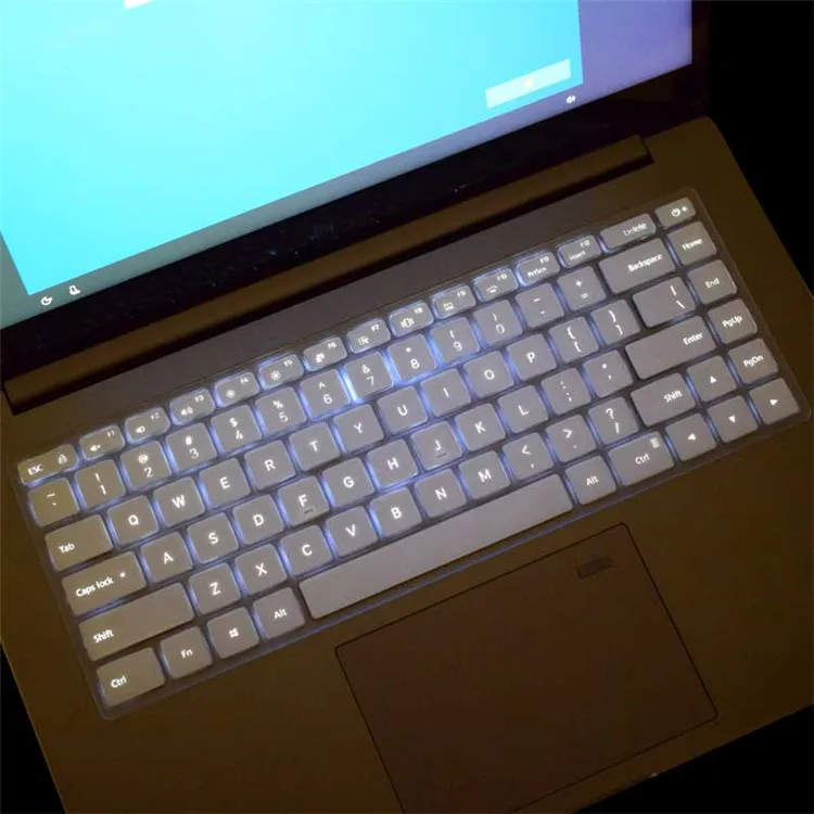 White Цветной прозрачный ТПУ силиконовый чехол для клавиатуры для Xiaomi Mi notebook Air Pro 15,6 дюймов Клавиатура для ноутбука - Цвет: White