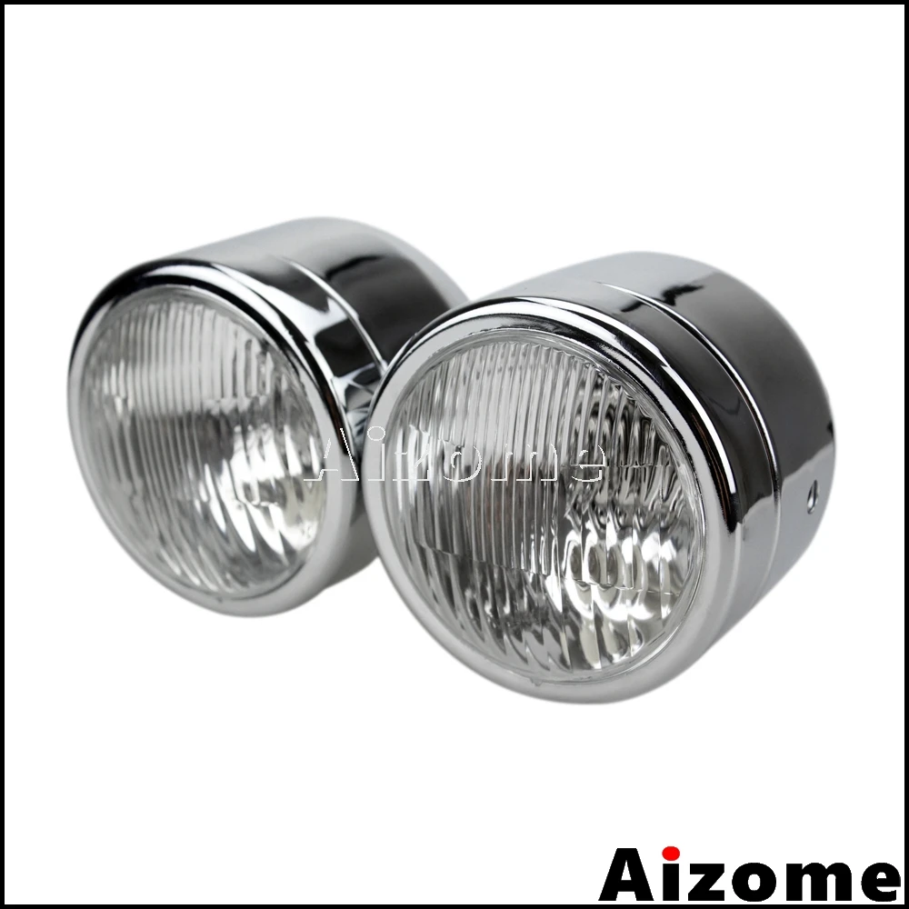 Универсальные мотоциклетные велосипеды двойная фара H4 для Harley Honda Triumph Cafe Racer Bobber