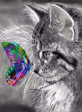 Круглая Полная Алмазная вышивка Продажа кошек 5D алмазная картина полное