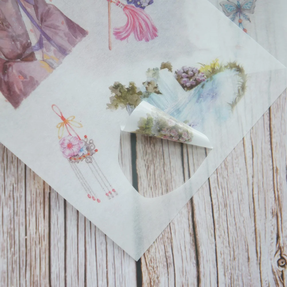 Стикеры для скрапбукинга 6 листов дизайн древних китайских князей декоративная