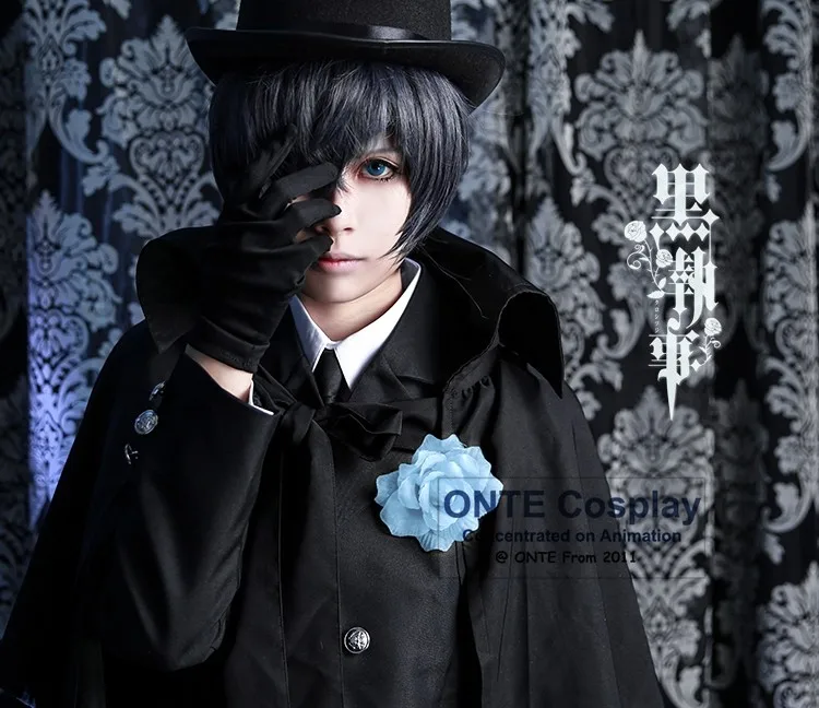 14 часть в 1 Набор Аниме Черный дворецкий Ciel Phantomhive Funeral Cotumes Хэллоуин мужские Необычные Вечерние полный комплект