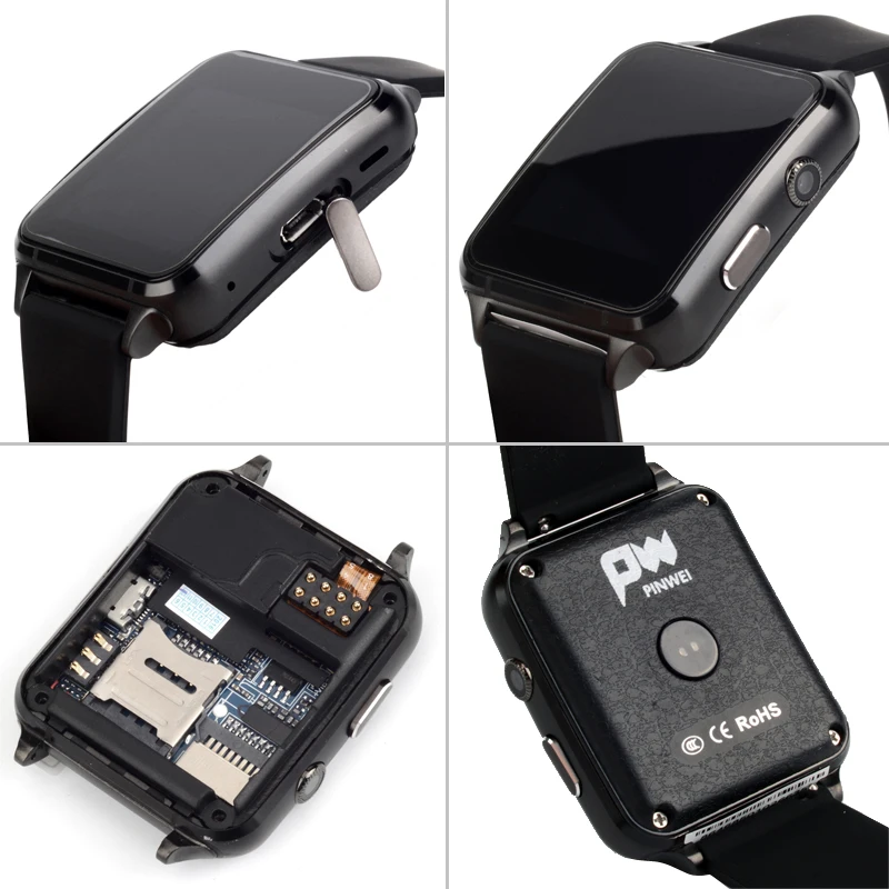 PINWEI PWM88 Сенсорный экран Bluetooth Smart часы с Камера для Apple поддержка WhatsApp монитор