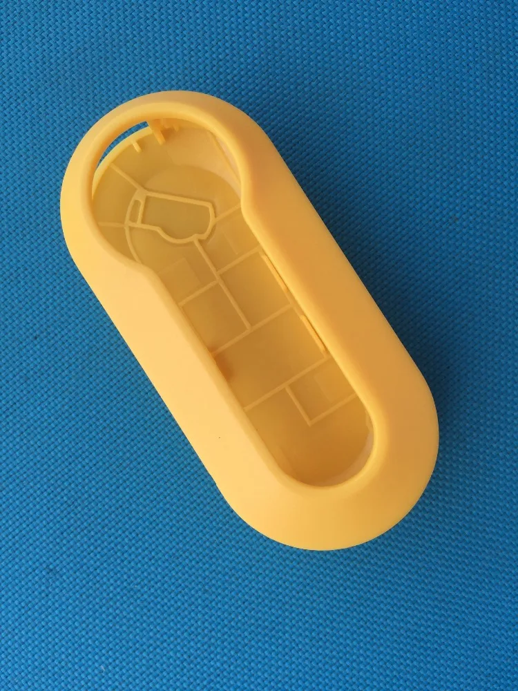 5Pcs/Lot Of Plastic Shell Replacement Key Cover Case Yellow Color For Fiat 500 Panda Punto Remote Flip Blank Car Accessories - купить по